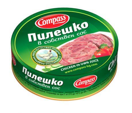 Пилешко в собствен сос Compass, 180 гр.