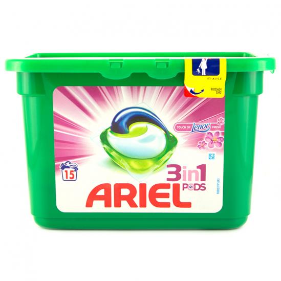 Капсули Ariel 3в1 PODS Touch of Lenor Fresh 15 капсули