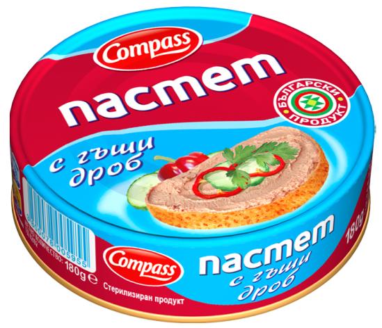 Пастет с гъши дроб Compass 100 гр. | 180 гр. | 300 гр.