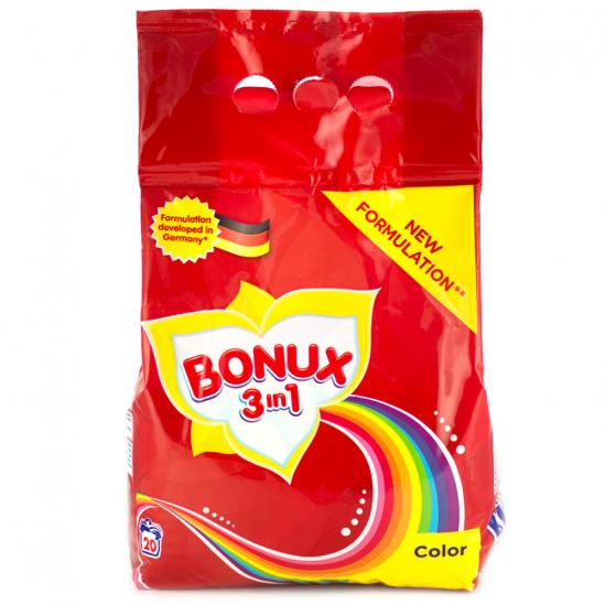  Bonux 3в1 Цветно за 20 пранета 1.4 кг.