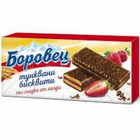 Бисквити Боровец Тунквани с крем Ягода 216 гр.