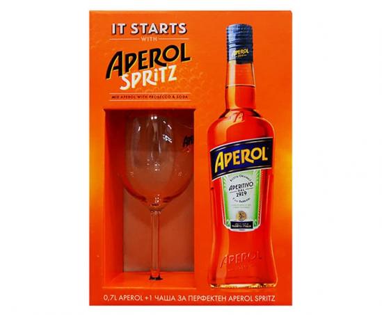 Аперитив Aperol Aperitivo 700 мл + чаша