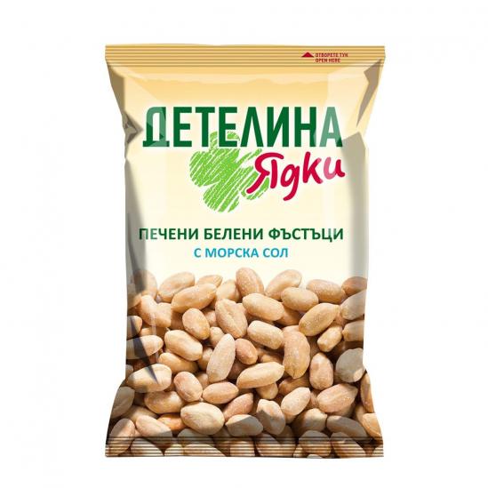 Печени белени фъстъци с морска сол Детелина 200 гр. 